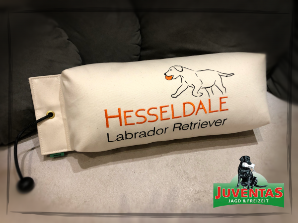 Juventas Dummy-Kissen / Kuschelkissen mit eigenem Logo auf DUMMYSTOFF