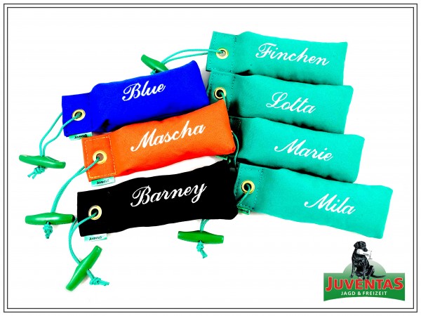 Juventas Welpendummy mit Wurfgriff und Name