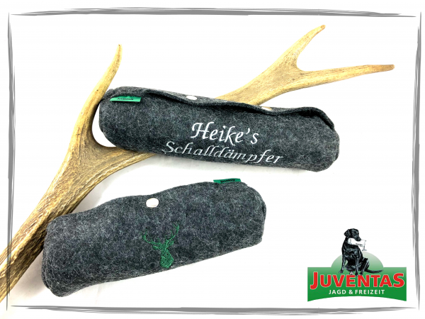 Schalldämpferschutz aus Filz mit Wunschbestickung